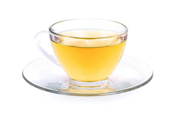 istock Cup of hot herbal tea isolated on white background 1272524786