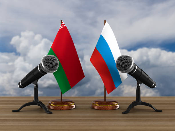 stosunki między białorusią a rosją. ilustracja 3d - frend zdjęcia i obrazy z banku zdjęć