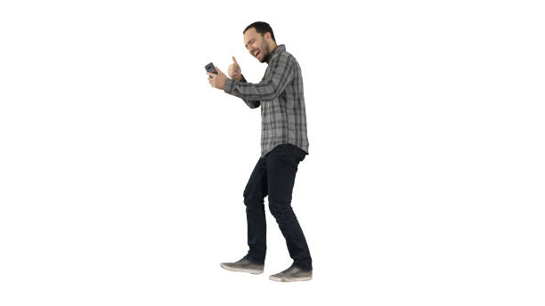 istock Leisure, technology, communication and people concept - young ma 1272529411