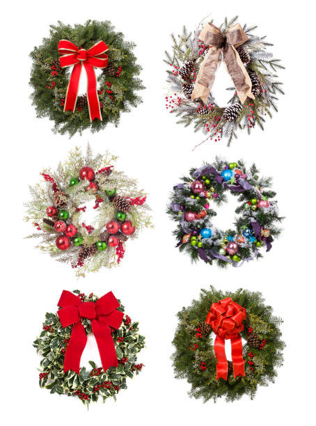 istock Christmas Wreath Collection on a White Background 1272529475