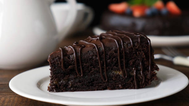 istock Slice of chocolate cake Zacher 1272536132