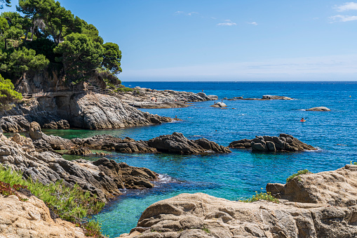 Views of the costa brava on the \