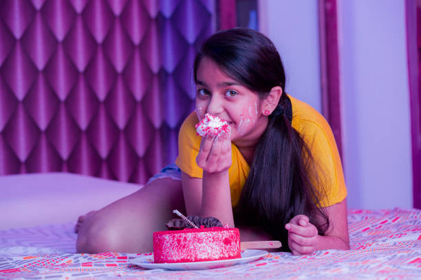teeanger girl at home - stock photo