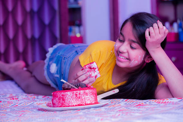 teeanger girl at home - stock photo