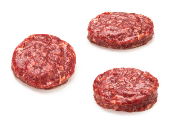 istock Raw minced beef isolated on white background. 1272547640