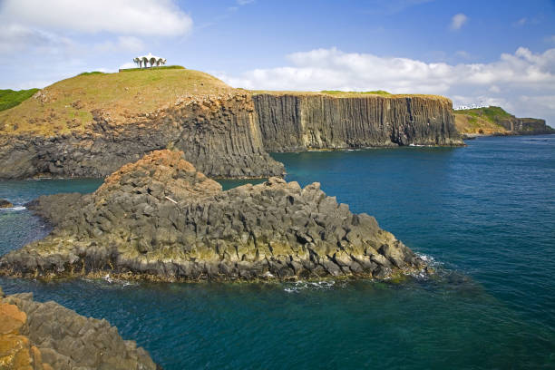 istock Taiwan Penghu Qimei columnar basalt coast 1272552563
