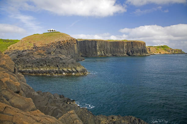 istock Taiwan Penghu Qimei columnar basalt coast 1272552612