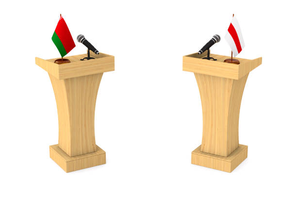 istock Debate in Belarusian republic on white background. Isolated 3D illustration 1272553044