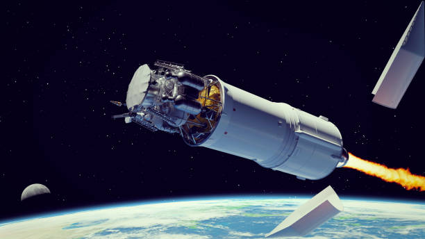 istock Lunar rover on the rocket Proton 1272556020
