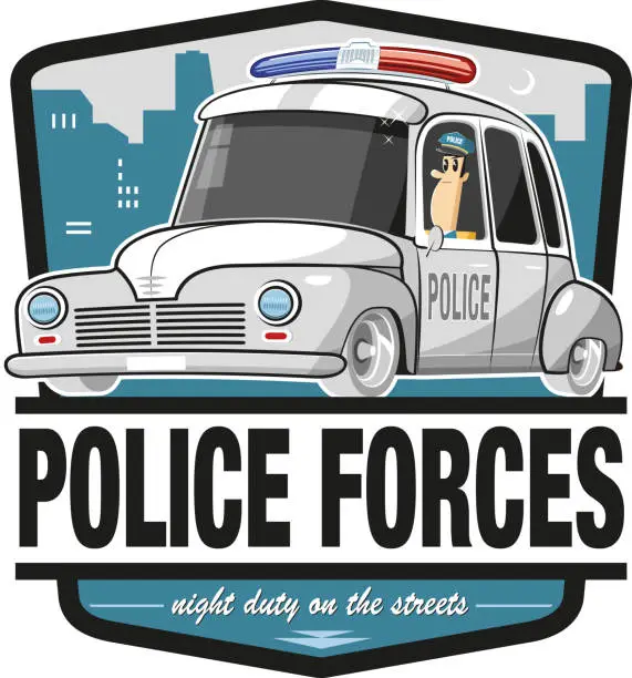 Vector illustration of Police forces