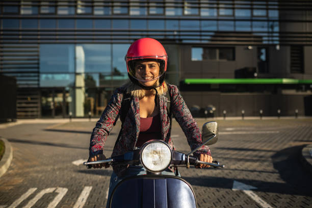 istock She is happy on her motorcycle 1272561043