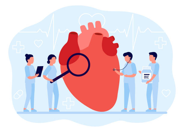 Doctors Check The Health Of Heart Organ Medical Examination Of Heart Heart  Disorders Cardiology Vector Flat Illustration Stock Illustration - Download  Image Now - iStock