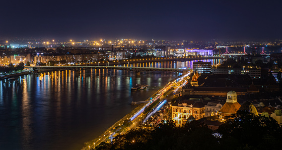 Budapest at night on summer