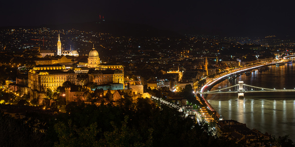 Budapest at night on summer