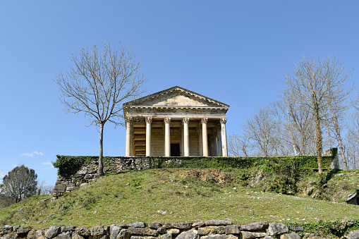 St. George's Church Parthenon of Las Fraguas. Classic temple in Cantabria (Spain)