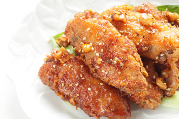 istock Homemade Korean style spicy sesame seed fried chicken 1272581320