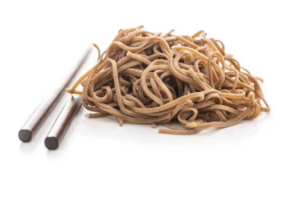 istock Cooked soba noodles. Traditional asian pasta. 1272581419