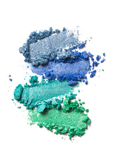 istock Flat lay of brush strokes. Broken color eyeshadow 1272588280