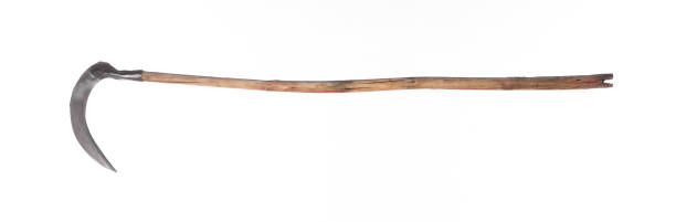 istock old rural scythe isolated on white background 1272589399