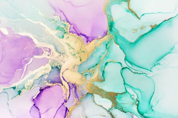 Photo of Colorful alcohol ink background.