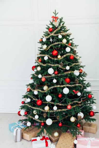 istock Christmas and New Year decorated interior room 1272591386