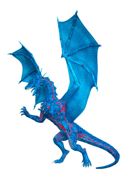 istock 3D illustration fantasy dragon on white 1272591753