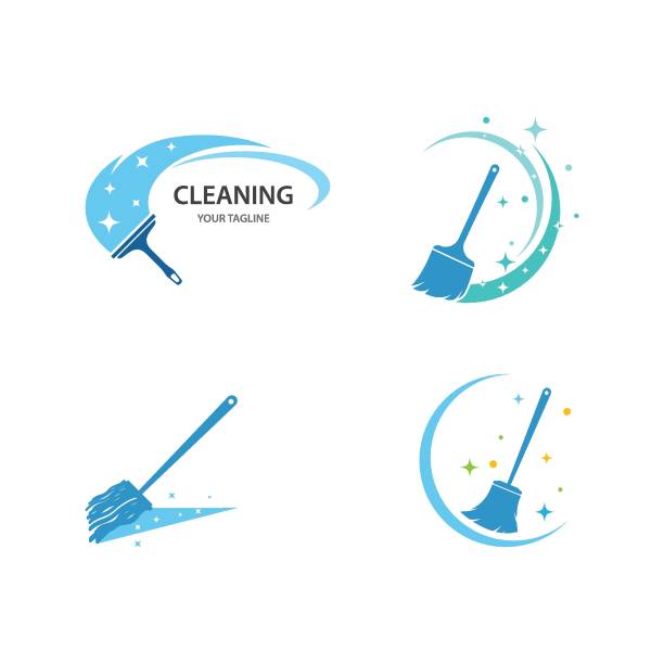 ilustraciones, imágenes clip art, dibujos animados e iconos de stock de limpieza - escoba