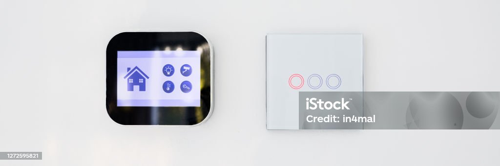 Modern Control Switch Modern Control Panel And Light Switch Stock Photo - Download Image Now ...