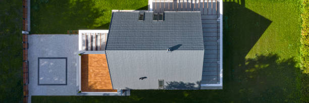 istock Panorama of house, drone view 1272595827