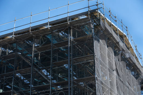 istock Image of construction site with scaffolding 1272597896