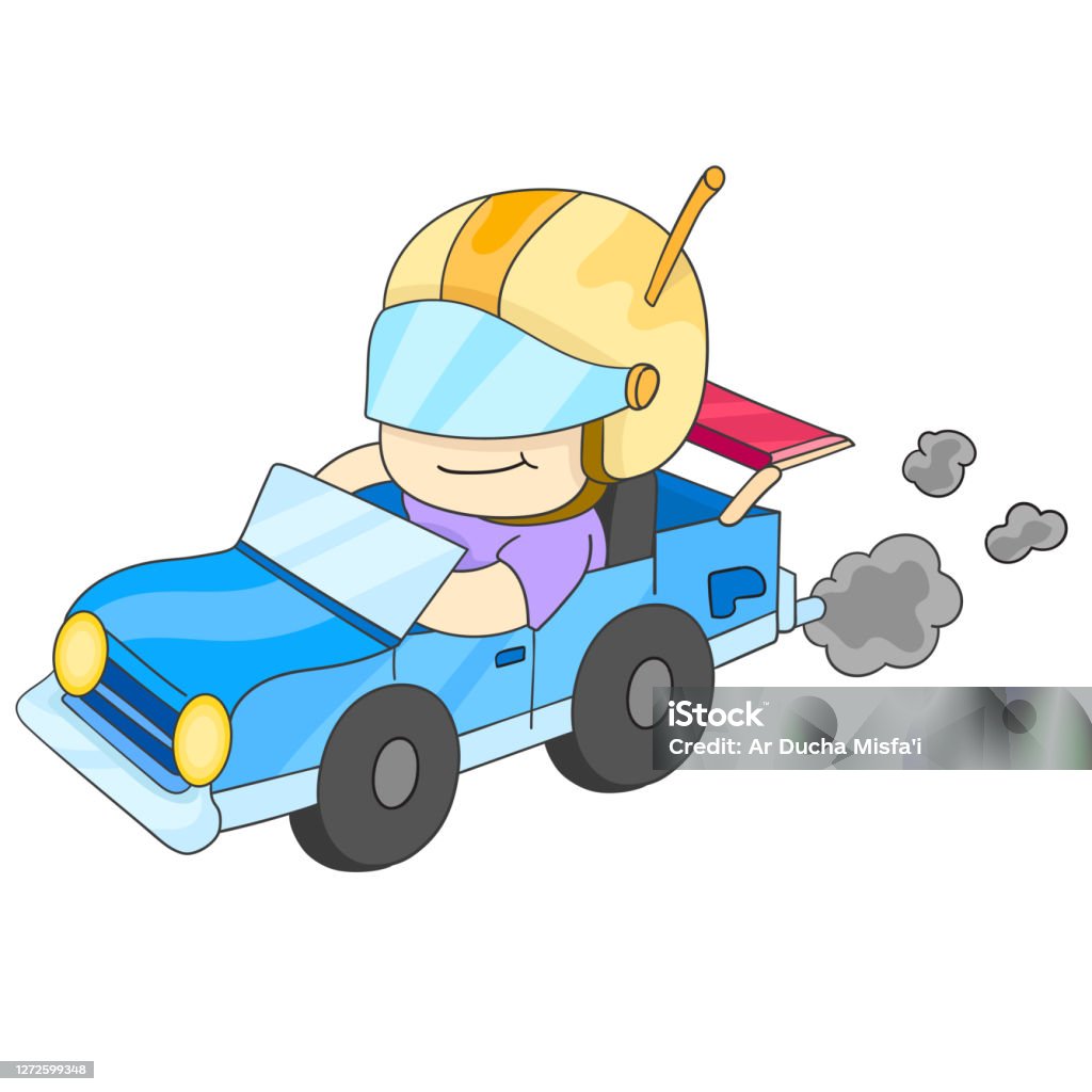 Car Racer Driving Fast Stock Illustration - Download Image Now - Racecar,  Arts Culture and Entertainment, Car - iStock