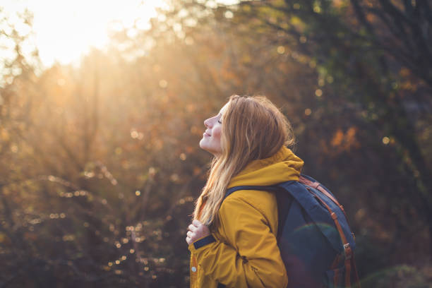 Joyful woman in nature