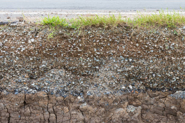 istock Rocky soil under the asphalt. 1272605040