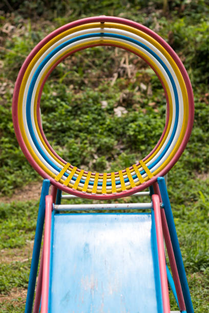 istock Colorful round iron in the playground. 1272605095