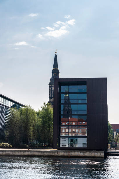 istock Church and modern building in Copenhagen, Denmark 1272617824