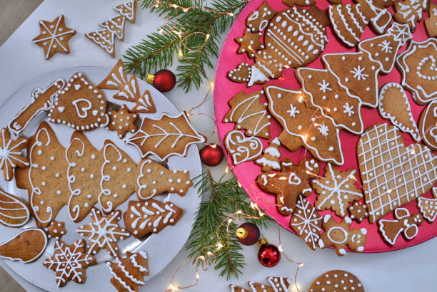 istock Gingerbread cookies on the plate. 1272620217