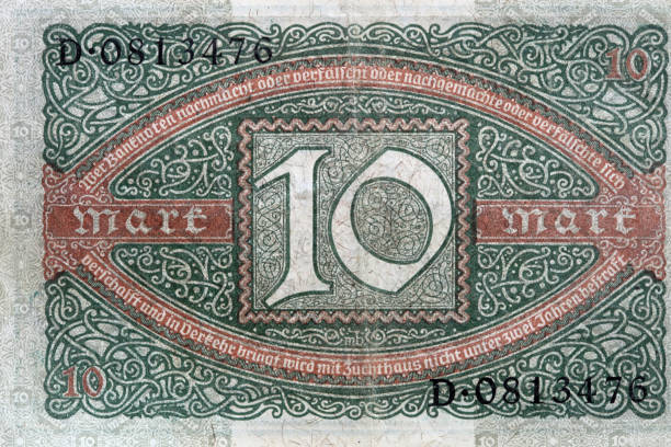 istock Vintage German 10 Marks Paper Money issued in 1920 1272622036