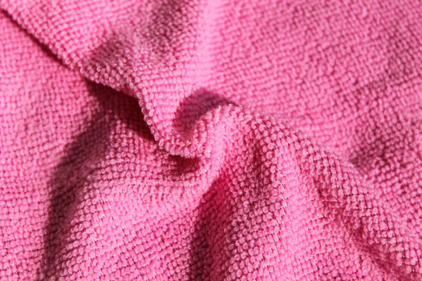 istock Pink microfiber napkin. Red cloth for the kitchen. 1272622090