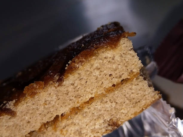 brown bread cake sandwich in rectangle shape.