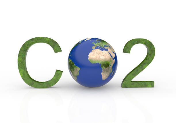 istock Chemical symbol CO2 for carbon dioxide in green 1272625280