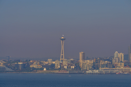 The Seattle skyline is blanketed with smoke form wildfires.