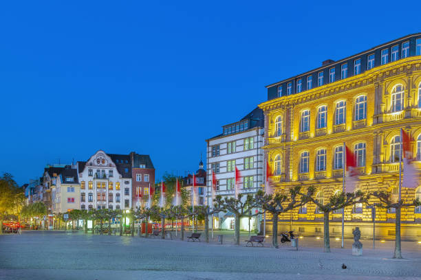 istock Old Castle Tower and st Lambertus church, Dusseldorf 1272629799