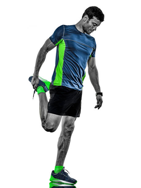 istock mature man running runner jogging jogger isolated white background 1272633083