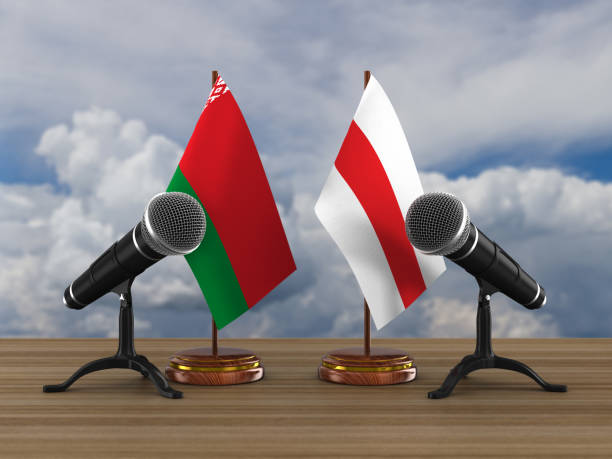 istock Debate in Belarusian republic on white background. Isolated 3D illustration 1272633264