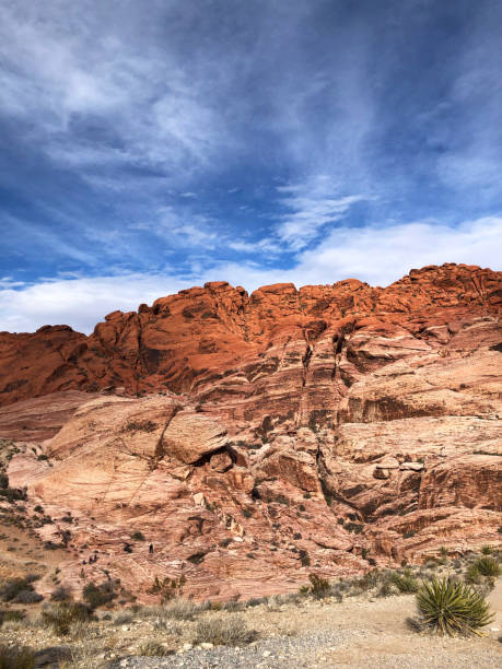 istock Red Rock Cliffs and Blue Skies in Red Rock Canyon 1272635973