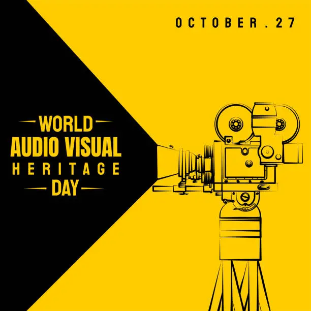 Vector illustration of World Day for Audio Visual Heritage