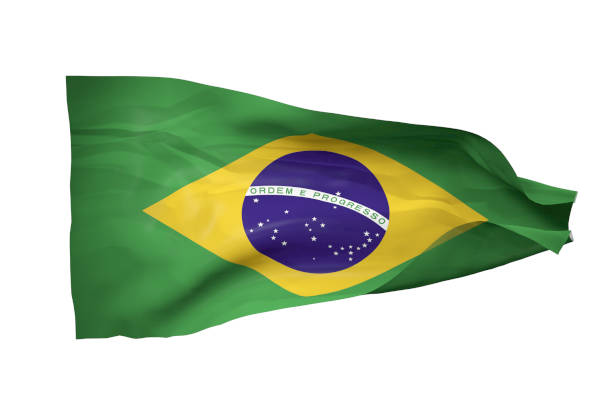 istock 3d waving flag from Brazil 1272639030