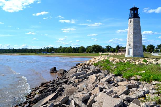 istock Gladstone Michigan Lighthouse on the Great Lake Michigan 1272640252