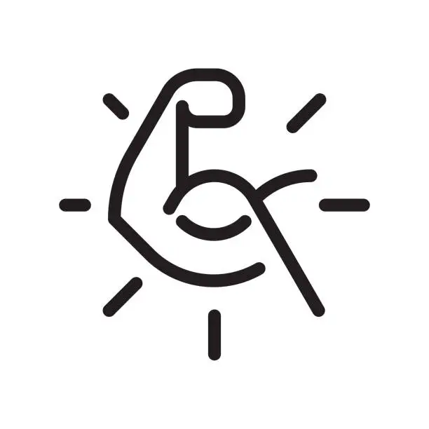 Vector illustration of Bicep line logo
