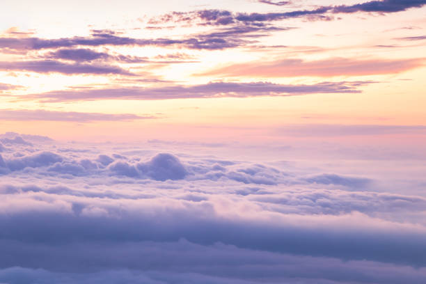 istock View at sunrise with puffy foggy. 1272641531